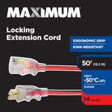 MAXIMUM Outdoor Extension Cord with Power Indicator Light, 50-ft image 4