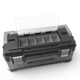 MAXIMUM Portable Plastic & Metal Tool Box with Removable Tray & Organizer, Black, 20-in image 6