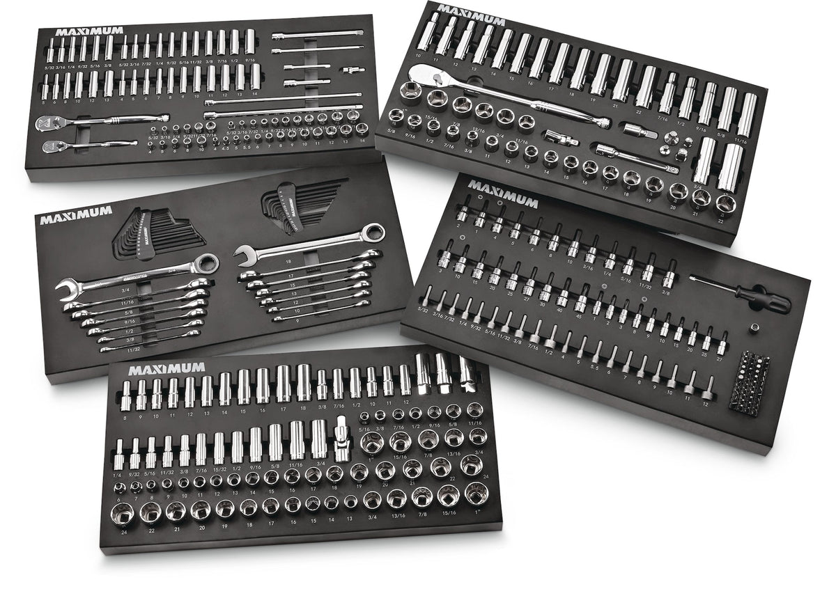 MAXIMUM Professional Grade Socket Set, 346-pc, CRV, Nickel-Chrome Plating
