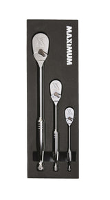 MAXIMUM Ratchet Set, 90-Tooth, 3-pc image 2