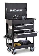 MAXIMUM Rolling Mechanics Tool Cart with 5 Drawers, Black, 30-in image 7