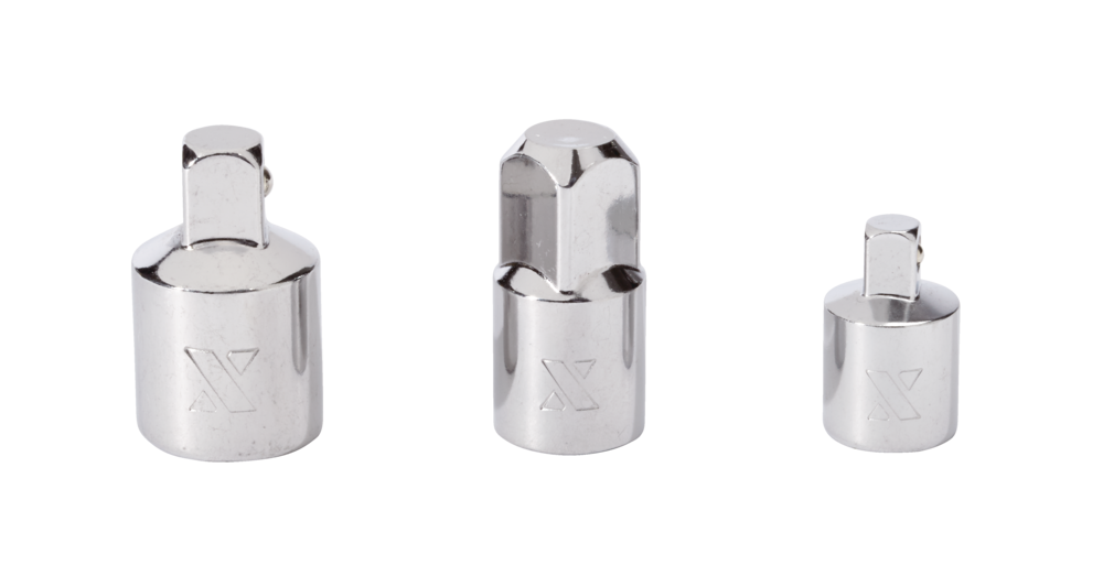 MAXIMUM Socket Adapter Set, 3-pc, Nickel-Chrome Plating