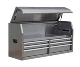 MAXIMUM Tool Storage Chest with 6 Drawers, Powerbar with USB, Stainless Steel, 56-in