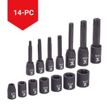 MAXIMUM Torx & E-Torx Impact Bit Socket Set, 14-pc, SAE/Metric image 5