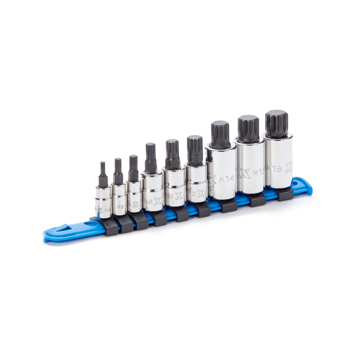 MAXIMUM Triple Square Socket Set, Polished Nickel Plating, 9-pc