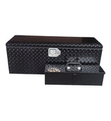 MAXIMUM Truck Chest Box with Portable Tool Box, Black, 35.5-in