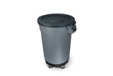 MAXIMUM Universal Commercial Heavy-Duty Resin Garbage Can Dolly, Black
