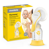 medela Harmony Flex Manual Breast Pump, Clear