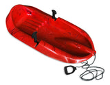 Mega Blitz Kids' 1-Person Plastic Winter Snow Sled/Toboggan with Brakes & Tow Rope image 2