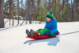 Mega Blitz Kids' 1-Person Plastic Winter Snow Sled/Toboggan with Brakes & Tow Rope image 5