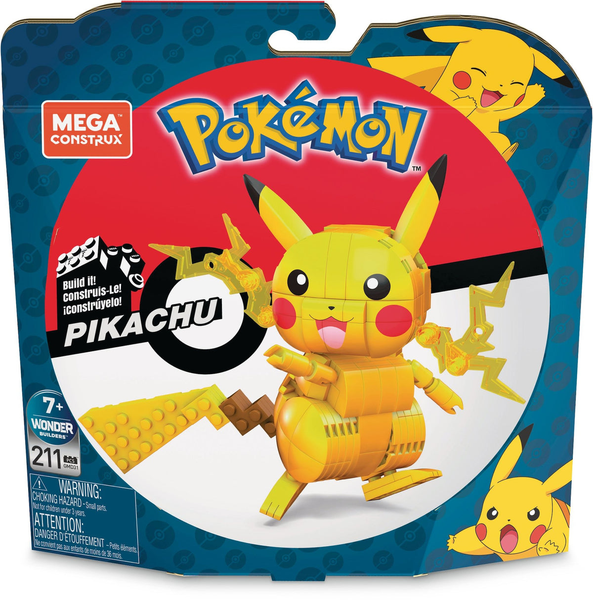 Mega Pokémon Build & Show Pikachu Toy Building Set, 205-pc