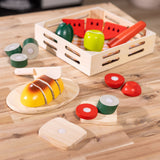 Melissa & Doug Wooden Cutting Food Playset, Ages 3+ image 4