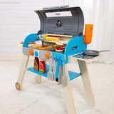 Melissa & Doug Wooden Deluxe Barbecue Grill, Smoker and Pizza Oven Playset, Ages 3+ image 2