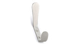 Metal Utility Double Hook, Brushed Nickel