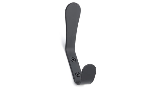 Metal Utility Double Hook, Matte Black