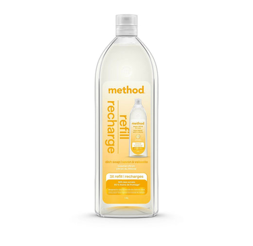 Method Super Shine Liquid Gel Dish Soap 3x Refill, Various Scents, 1.4-L