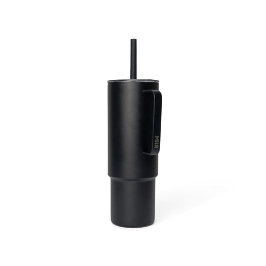 MiiR Stainless Steel Insulated All Day Straw Cup with Handle, Black, 32-oz