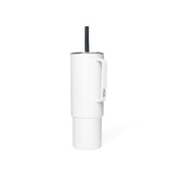 MiiR Stainless Steel Insulated All Day Straw Cup with Handle, White, 32-oz
