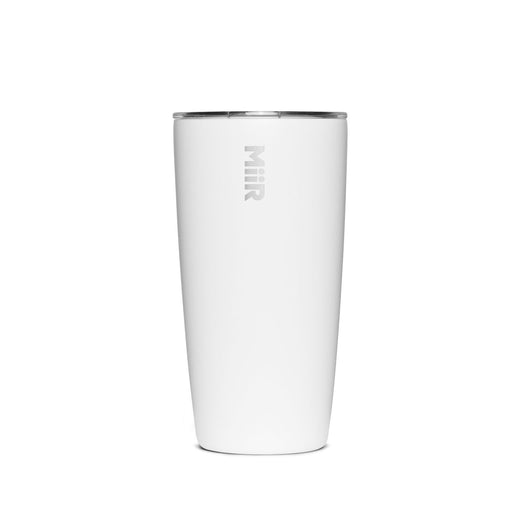 MiiR Stainless Steel Insulated Travel Tumbler with Press-Fit Slide Lid, White, 16-oz