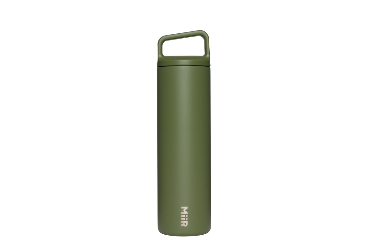 MiiR Wide Mouth Stainless Steel Insulated Travel Water Bottle, Evergreen, 20-oz