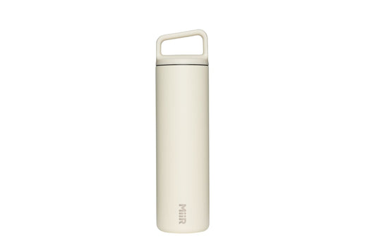 MiiR Wide Mouth Stainless Steel Insulated Travel Water Bottle, Sandstone White, 20-oz