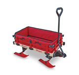 Millside Industries All-Season Foam Padded Seat Cushion & Side Pads For Convertible Wagon Sleigh/Sled, Red