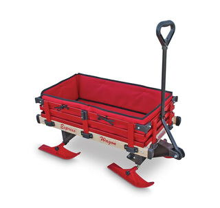 Millside Industries All-Season Foam Padded Seat Cushion & Side Pads For Convertible Wagon Sleigh/Sled, Red