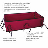 Millside Industries All-Season Foam Padded Seat Cushion & Side Pads For Convertible Wagon Sleigh/Sled, Red image 3