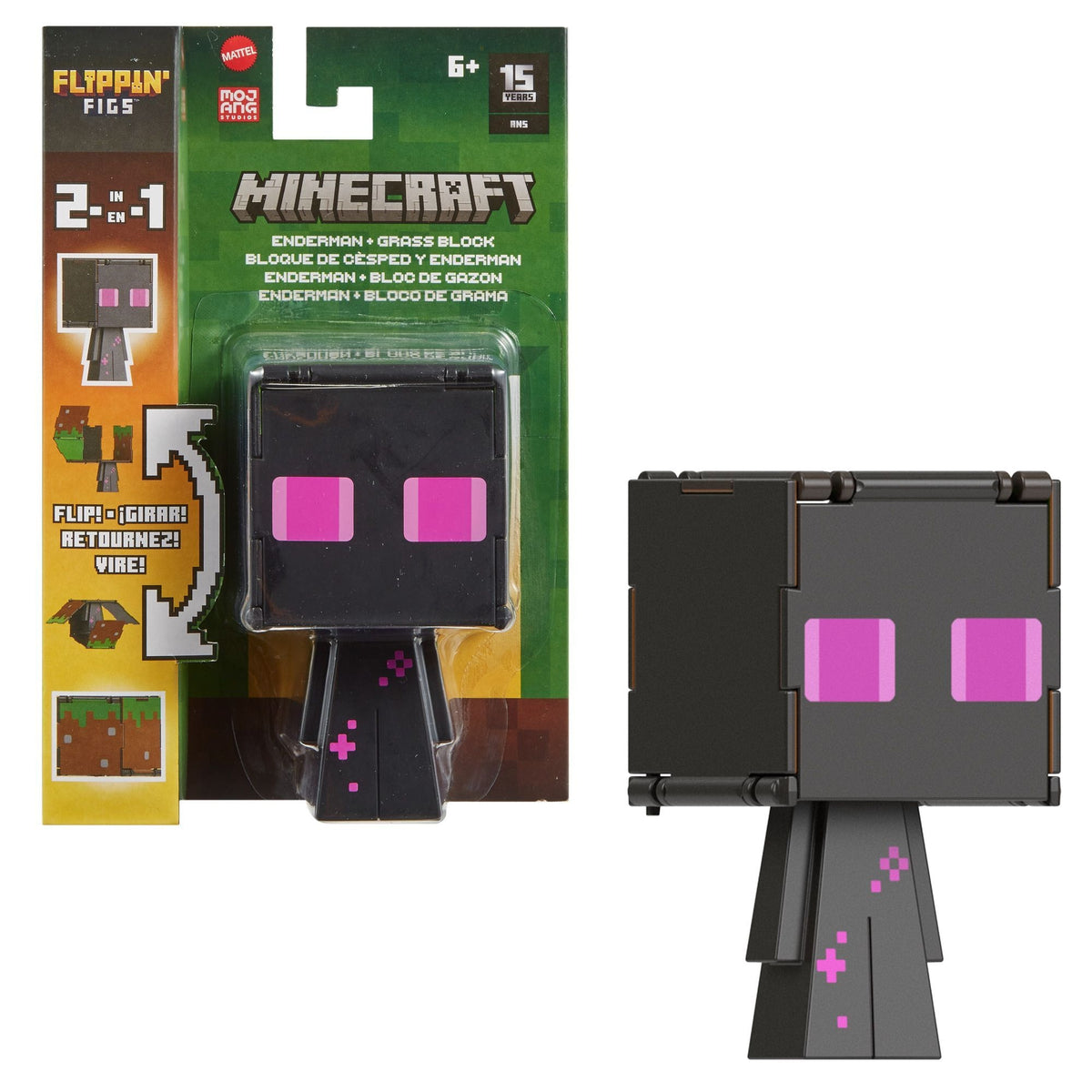 Minecraft Flippin' Figs Collectible Figures, Various Characters