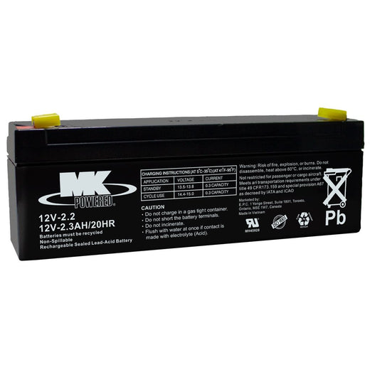 MK Battery 12-Volt 2.3 Ah SLA Battery, F1 Terminal