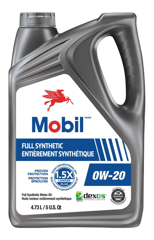 Mobil 0W20 Full Synthetic Engine/Motor Oil, 4.73-L