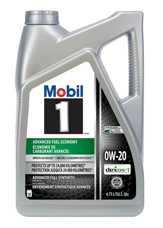 Mobil 1 Advanced Fuel Economy 0W20 Synthetic Engine/Motor Oil, 4.73-L