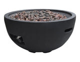 Modeno Jefferson Outdoor Gas-Fueled Fire Bowl with PVC Cover, 40,000 BTUs, 26 x 26 x 13-in