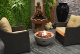 Modeno Nantucket Round Propane-Fueled Fire Bowl with Lava Rock & Canvas Cover, 40,000 BTUs, 14-in image 3