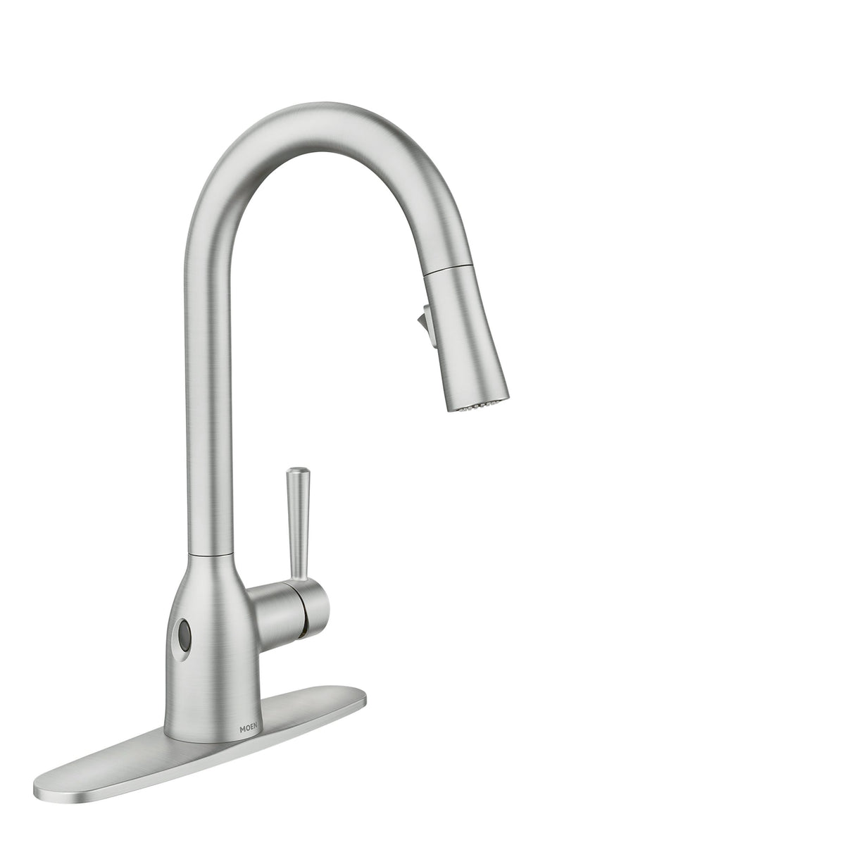 Moen Adler Single Handle Kitchen Faucet with Motionsense, Spot Resist Stainless