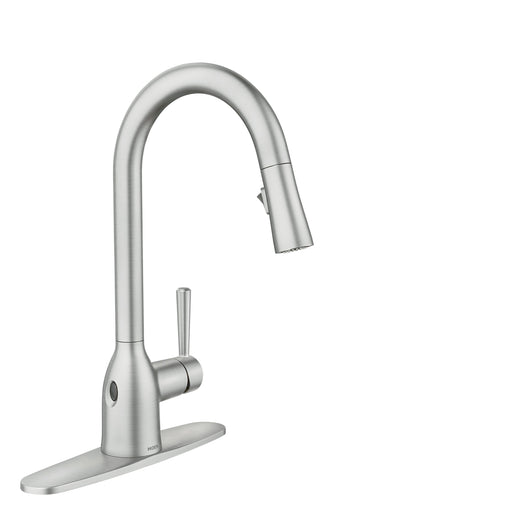 Moen Adler Single Handle Kitchen Faucet with Motionsense, Spot Resist Stainless