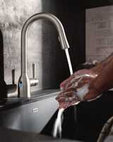 Moen Adler Single Handle Kitchen Faucet with Motionsense, Spot Resist Stainless image 8