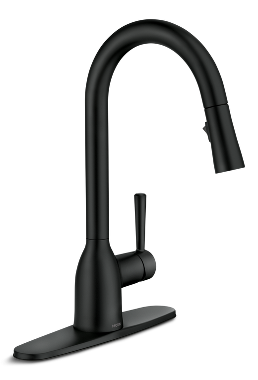 Moen Adler Single Handle Pull-Down Kitchen Faucet, Matte Black