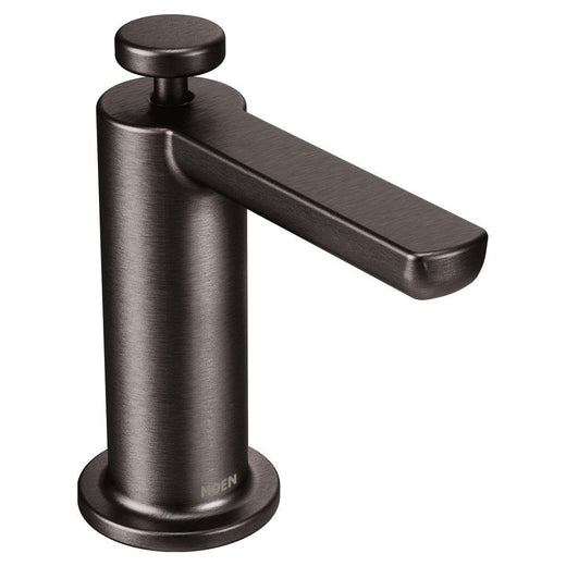 Moen Align Single Handle High Arc Modern Pull Down Kitchen Faucet with Power Clean, Black Stainless Steel
