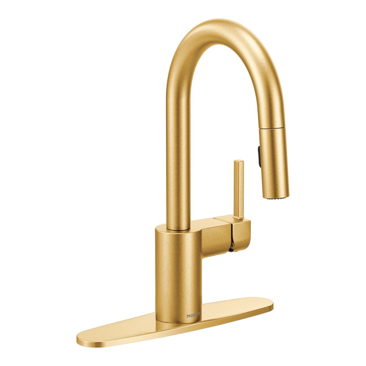 Moen Align Single Handle High Arc Pull Down Sprayer Bar Faucet, Brushed Gold