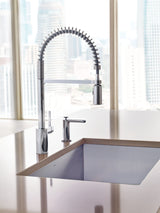 Moen Align Single Handle High Arc Pull Down Sprayer Kitchen Faucet, Chrome image 6