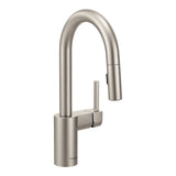 Moen Align Single Handle High Arc Pull Down Sprayer Kitchen Faucet, Stainless Steel image 2