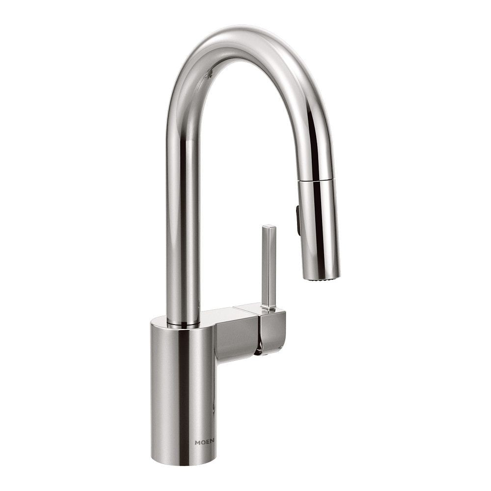Moen Align Single Handle High Arc Pull Down Sprayer Kitchen Faucet with Power Clean, Chrome