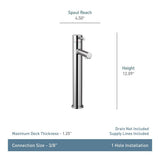 Moen Align Single Handle High Arc Vessel Single Hole Bathroom Sink Faucet, WaterSense Certified, Brushed Gold image 3