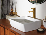 Moen Align Single Handle High Arc Vessel Single Hole Bathroom Sink Faucet, WaterSense Certified, Brushed Gold image 6