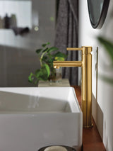 Moen Align Single Handle High Arc Vessel Single Hole Bathroom Sink Faucet, WaterSense Certified, Brushed Gold image 7