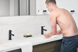Moen Align Single Handle Single Hole Bathroom Sink Faucet, Matte Black image 3