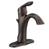 Moen Align Single Handle Single Hole Bathroom Sink Faucet, Rubbed Bronze image 2