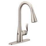 Moen Arbor Single Handle Touchless Pull Down Spot-Resist Sprayer Kitchen Faucet with MotionSense & Power Clean, Stainless Steel