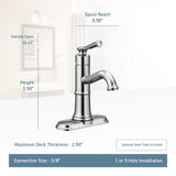 Moen Belfield Single Handle High Arc Single Hole Bathroom Sink Faucet, WaterSense Certified, Oil Rubbed Bronze image 2